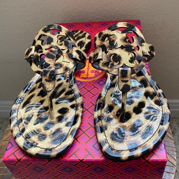 Tory Burch Leopard Miller Sandals - Picture 1 of 11